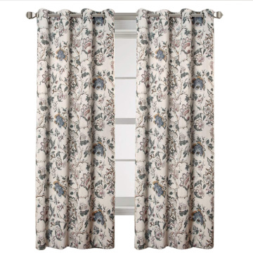 Room Darkening Grommet Curtain Drapes Floral Pattern