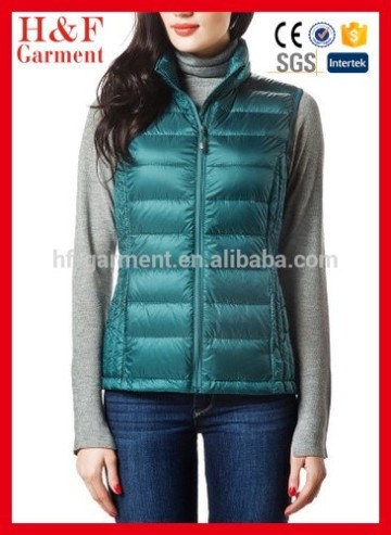 Light weight womens down vest padded puffer vest