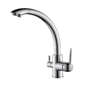 Modern Elegant 360 Degree Rotation Dual Handle Galley Kitchen Faucet