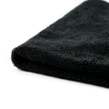 Asciugamano per asciugatura per pulizia auto in microfibra senza bordo 16X16 nero