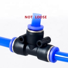 Plastic Quick Connect Pneumatic Fitting - Tee Tube Joints & Air Hose Connectors