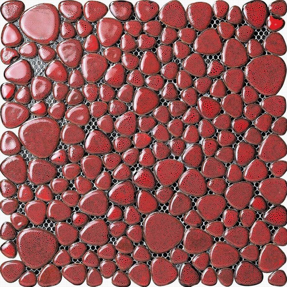 Pure Red Glazed Transforming Mosaic