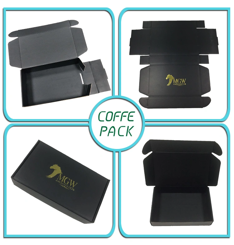 Unique Corrugated Cardboard Shipping Boxes with Black Matte Lamination