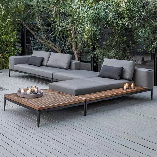 Teak Courtyard Garden Balcony Outdoor Sofa Combination