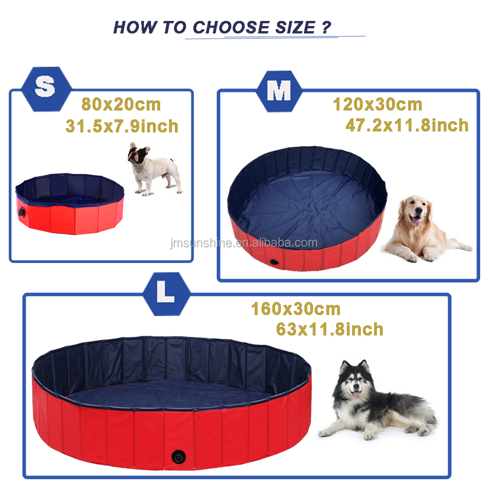 Foldable Dog Pool Large Dog PVC Swimming Pool