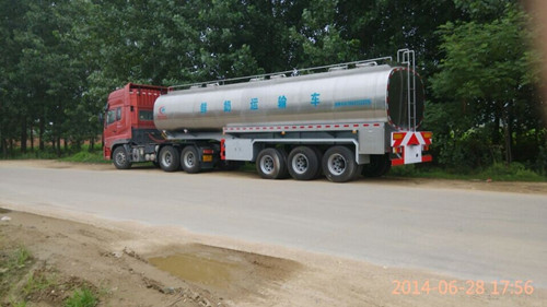 Milk tank semi trailer