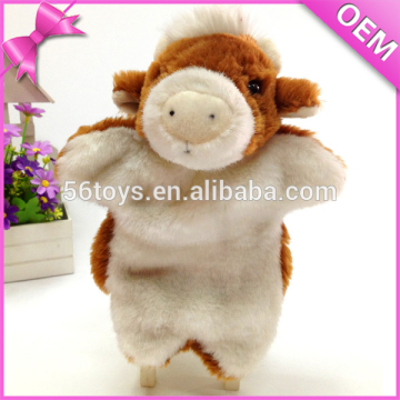 Stuffed bear toy plush hand puppets wholesale custom finger puppets