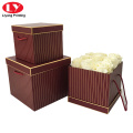 Customized Square Flower Box With Rope