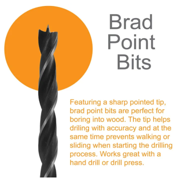Brad Point и Twist Drill Bitt 100 Peate Set включает в себя биты для бурения дерева, металла, нержавеющей стали