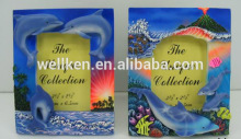 resin sealife picture frame,polyresin dolphin photo frame