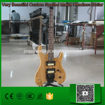 Spalted Maple Electric Guitar/Very Beautiful Custom Electric Guitar/OEM Electric Guitar/Headless Guitar