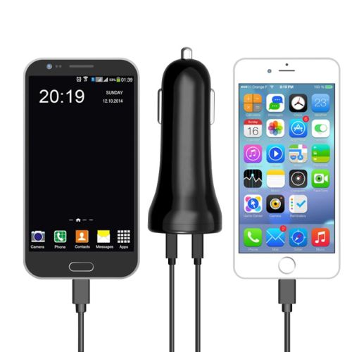 24W 4.8A Dual USB Charger Mobil Pemantik Rokok