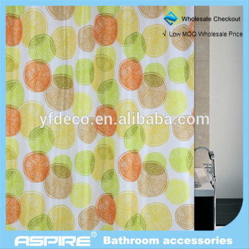 Wholesale Checkout polyster fabric shower curtains 180x180cm
