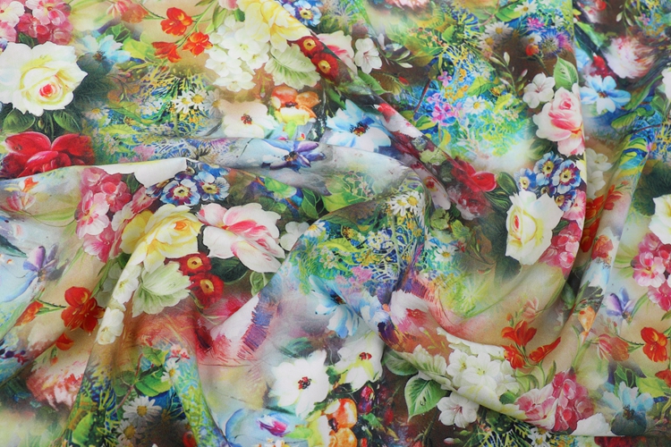 Custom pattern dyed poplin 100% viscose rayon digital print Floral printed fabric