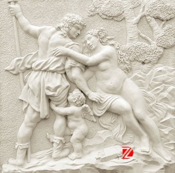 Family statue wall relief sculptures