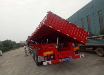 Side dump semi trailers