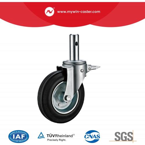 America Style Total Lock SCAFFOLDING CASTER (Rubber Wheel & Steel Core)