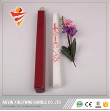 White paraffin wax candle to madagascar