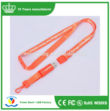 cheap bulk lanyard neck strap usb flash drive for promotion