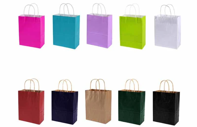 Brown Kraft Paper Custom Printed Luxury Retail Paper Shopping Bag with Cheap Price Paper Bag Colour Bags Supplier