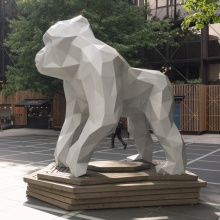 Custom outdoor large resin fiberglass geometric king kong statue