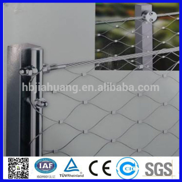 Flexible stainless steel cable ferruled animal enclosure rope mesh