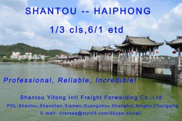 LCL Consolidation Shipping from Shantou to Haiphong