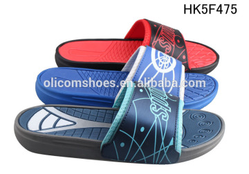 Cool custom Logo PU upper slide Slippers,wholesale beach nude slippers men