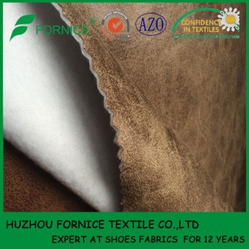 China manufacturer polyester microfiber foil suede fabric upholstery `