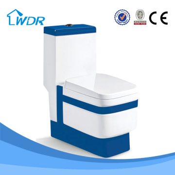 Siphonic one-piece square design 2015 color toilet