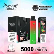 Перезаряжаемая одноразовая батарея Vape 5000 Puffs 850 мАч