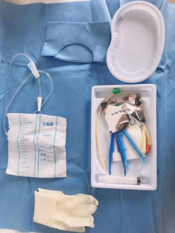 medical drainage urine bag with push valve