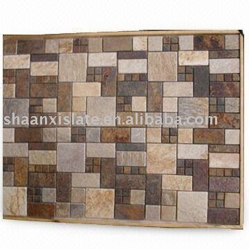 Natural slate mosaic border tiles stone