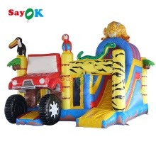 Zoo Theme Inflatable Bounce House for Party Kids at Amusement Parks