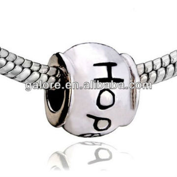 silver plating hoop engraved european beads