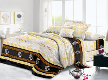 Soft Polyester Printed Checked Floral Designs Bed Sheets
