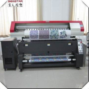Direct printing textile printer with heater for flags