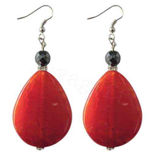 Natural Gemstone Agate Earring