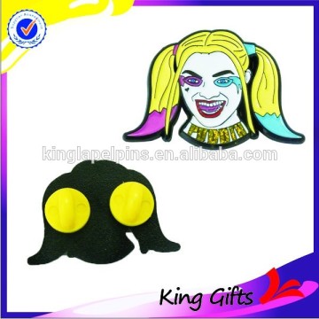 Suicide Squad Harley Quinn lapel pin.colorful soft enamel pin with shiny giltter