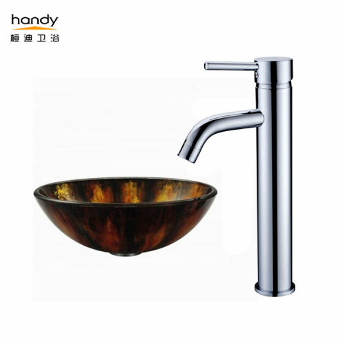 Single lever curved mouth heightened basin mixer taps