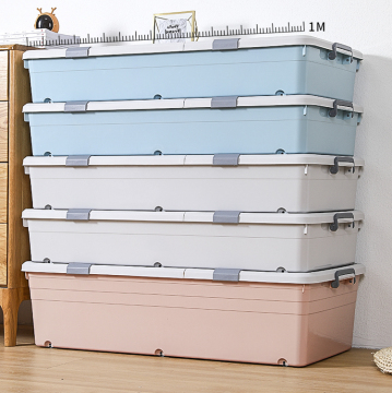 Plastic Clothes Organizer UnderBed Storage Box with Wheels