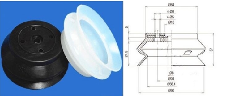 Silicon Vacuum Suction Pad Mechanical Rubber NWSR Silicone Suction Cups Compression Nonstandard Moulding Durable CN;FUJ OEM