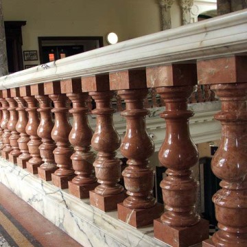 factory direct supplied best quality stone white marble balusters with carving leaves for outdoor home decoration
