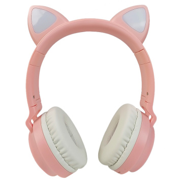 headset cat ear LED bluetooth brilhante