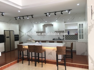 white Artificial Quartz Stone dining table