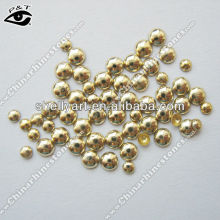 Iron on metal studs hotfix dome studs half round 2mm Lt gold