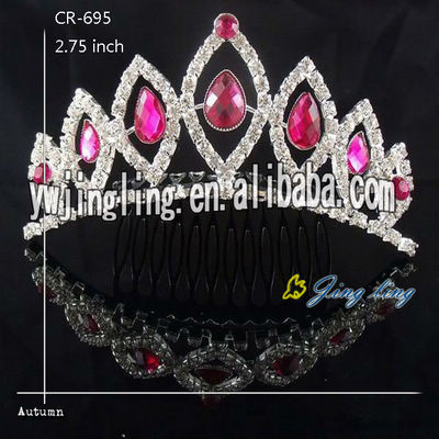 Beauty Pink Tiaras Crown For Love Daughter