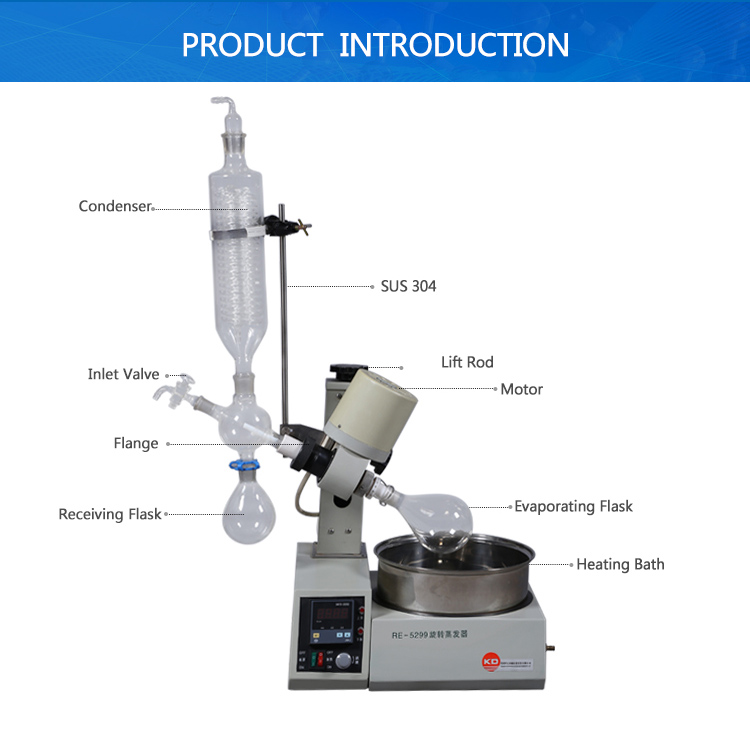 Laboratory High Vacuum Degree Rotary Evaporator 	