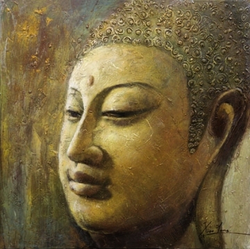 Modern buddha painting for wall decoration/modern art buddha abstract painting