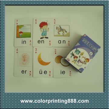 Children learning cartoon game card